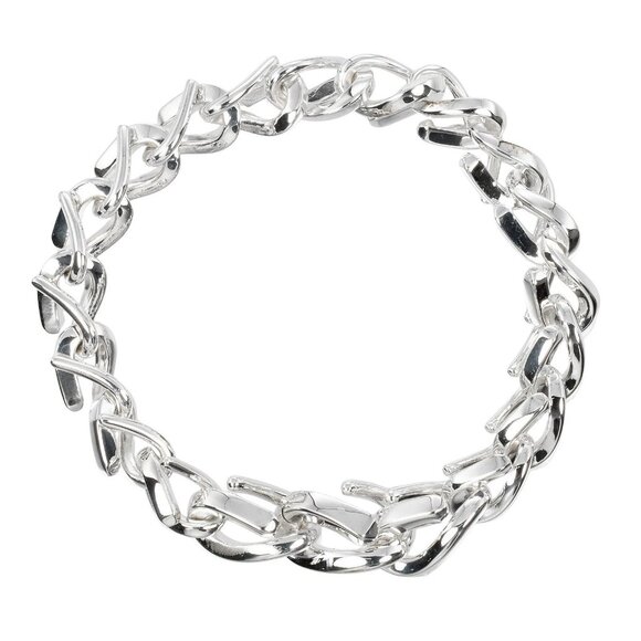 TIFFANY&Co. Forge Medium Link High Polish Bracelet Wrist - Picture 1 of 8